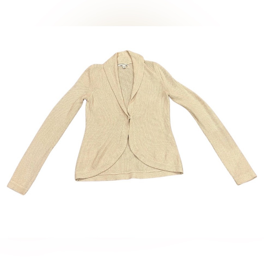 Banana Republic Knit One Snap Cardigan Sweater | Cream/Oatmeal | Size M